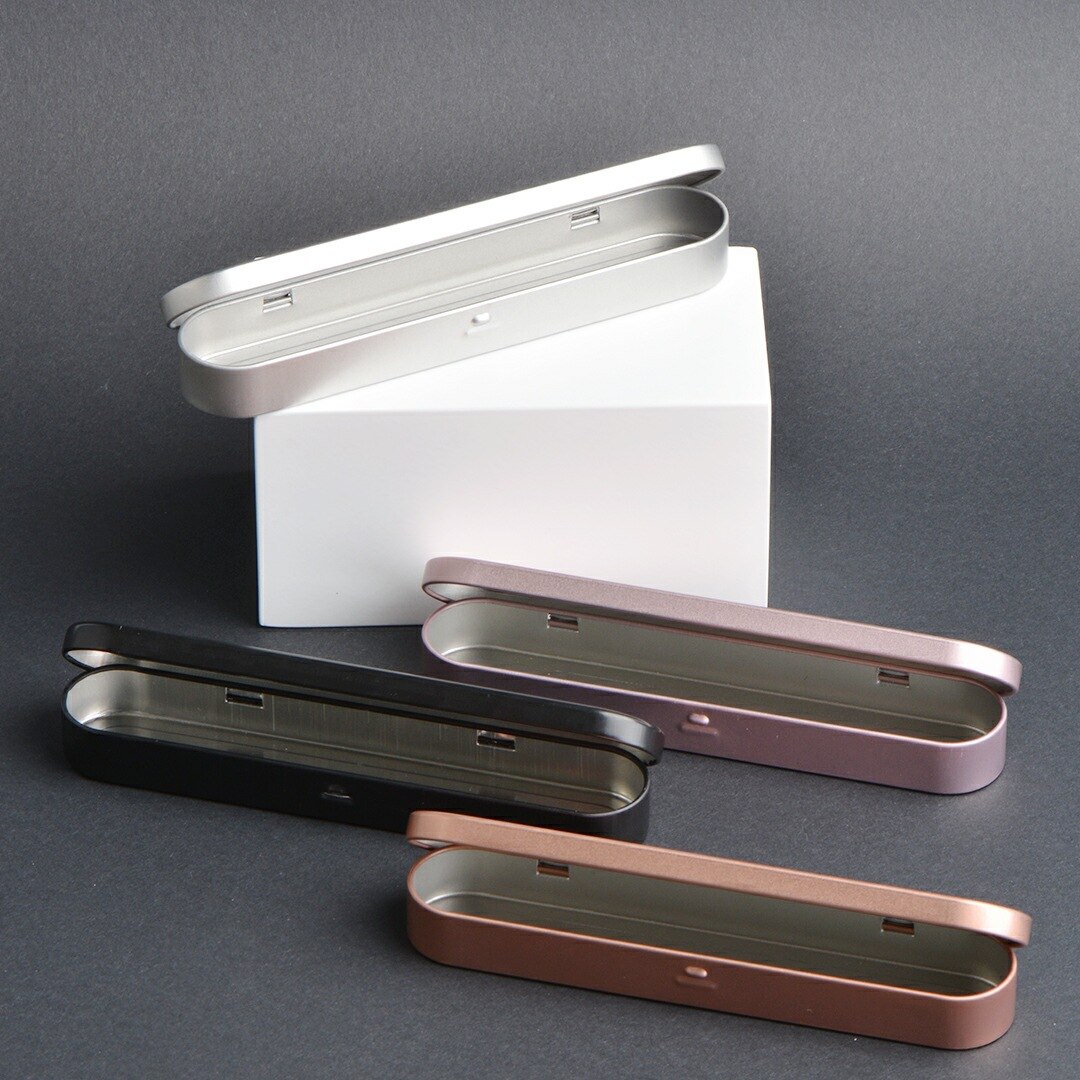 Effen Kleur Ijzer Etui Leuke Pen Case School Opbergdoos Student Pen Box Kids Potlood Tas Briefpapier Doos -Up Box