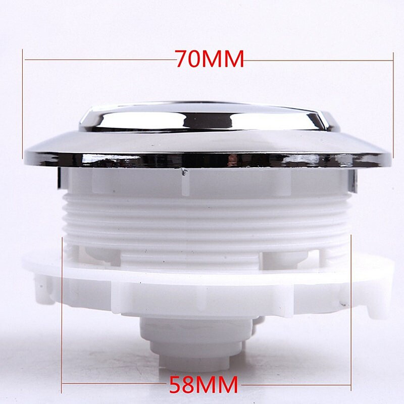 5PCS Round Toilet Flush Dual Push Button Top Diameter 7cm Plating Toilet Double Button ABS Toilet Water Tank Cover Push Button