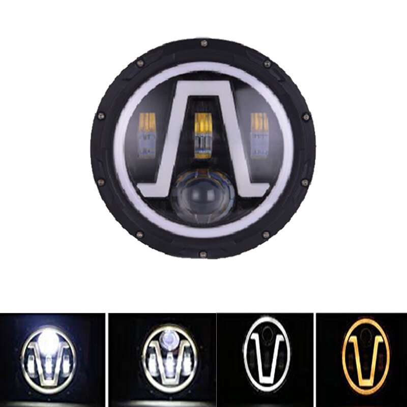 Motorcycle 7 inch LED Headlight for Harley Touring Ultra Classic Electra Street Glide Road King Yamaha Motorcycle Headlamp: Type P