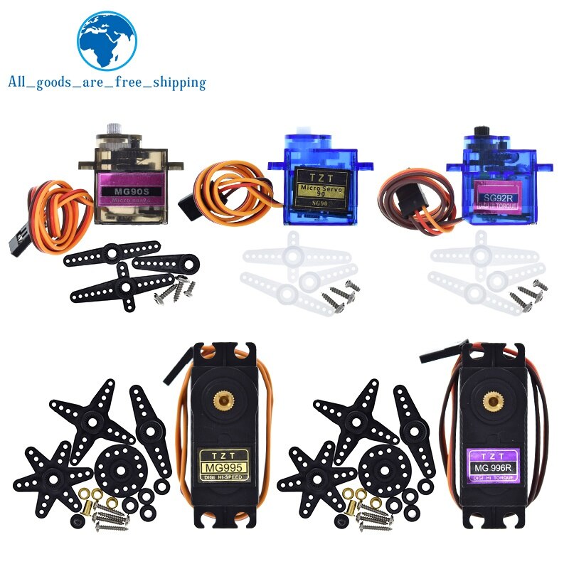 SG90 SG02R MG90S MG995 MG996 Servo Metal Gear for Model Helicopter Boat For Arduino UNO DIY Mechanical Arm MG946R MG996R