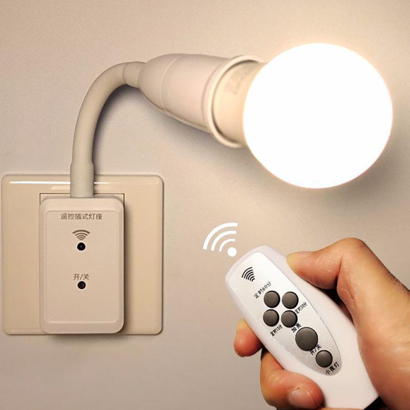 LED ampoule télécommande prise porte-lampe sans fi – Grandado