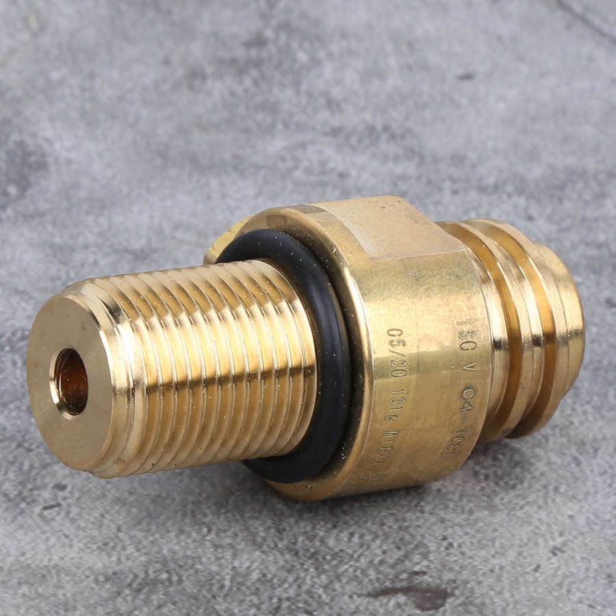 CO2 Valve Adapter CO2 Valve Adapter Thread Converter Replacement Part Brass M18 x 1 5 for Water Machine CO2 Valve