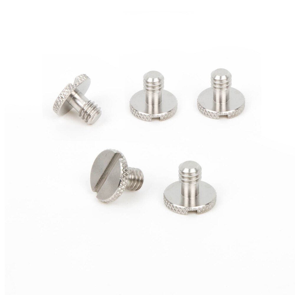 Tornillo de cámara fr Sachtler de liberación rápida, carcasa de cuero, jaula, cardán, trípode deslizante, soporte de placa de cabeza fluida QR, 5 piezas, 1/4 pulgadas