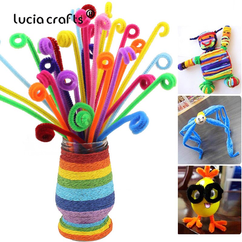Pomponer / chenille wire / googly øjne diy håndlavede børn legetøj hjem fest indretning gratis  m0205