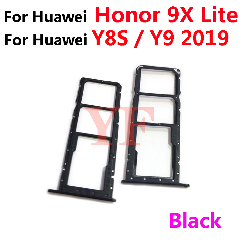 Suporte da bandeja do cartão SIM para huawei honor 9i 9 9x lite y8s y9 2019, peças de reparo