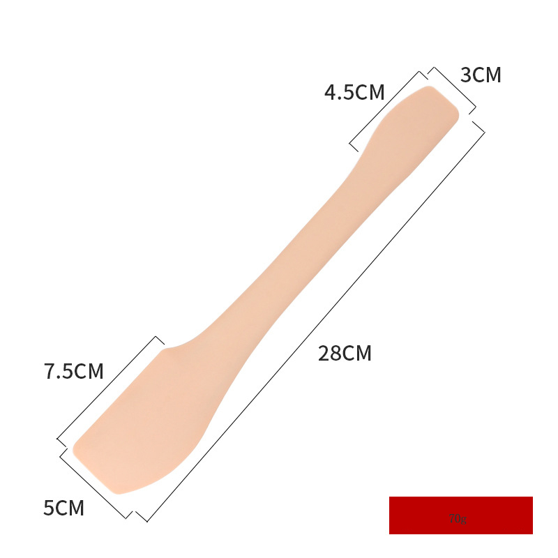 Siliconen Een Stuk Spatel Bakken Dubbele Kop Dual-Purpose Siliconen Spatel Mes Schop Keuken Slagroom tool: 4