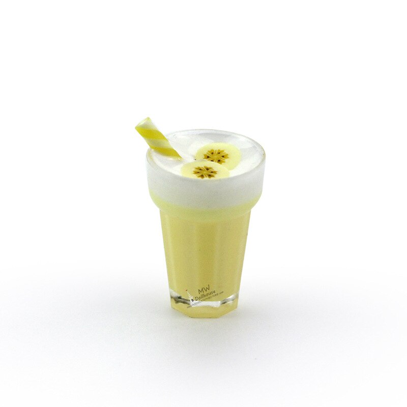 1:12 Resin Dollhouse Mini Lemon Milk Tea Water Cup Kitchen Miniature Dollhouse Accessories Cups Toy Doll House Decoration: G