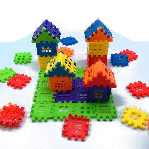 24 stk/parti baby paradis hus stavepuslespil plastikklodser by gør-det-selv-model figurer pædagogisk børnelegetøj