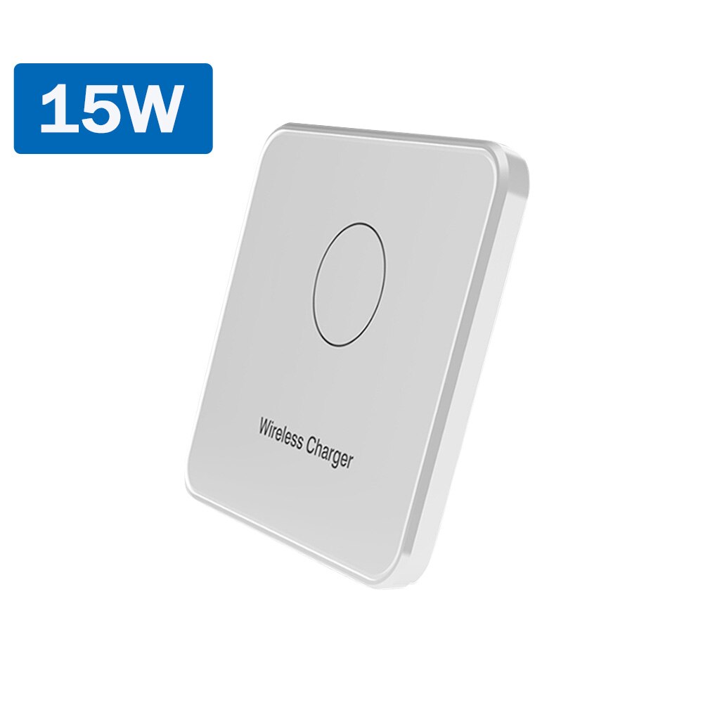QI iPhone Charger Wireless 11 Pro 8 X XR XS Max 10W USB Apple Wireless Fast Charger Pad for iPhone Samsung Huawei Xiaomi: 15W white
