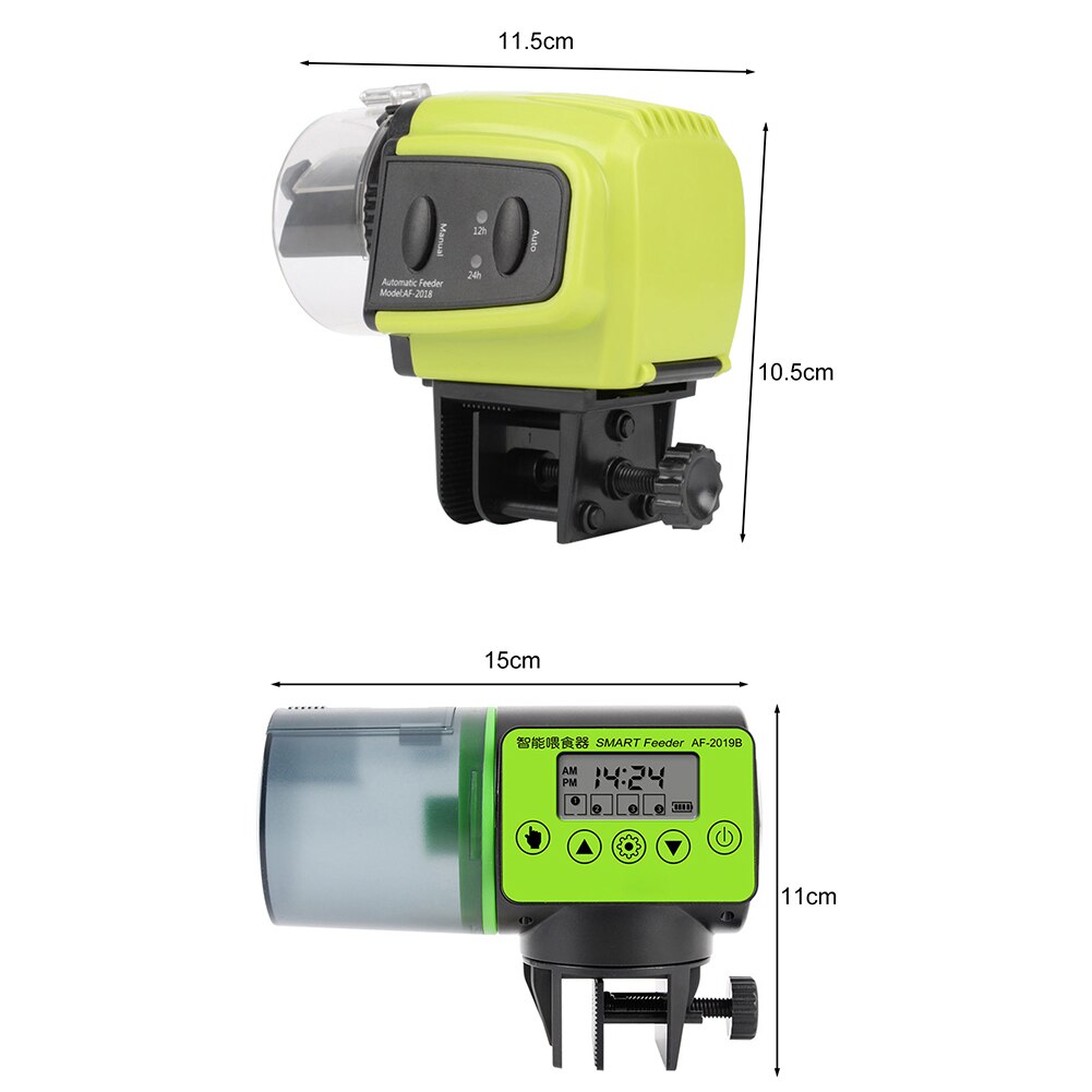 Automatic Fish Feeder Fish Tank Aquarium Electronic Feeding Dispenser with LCD Timer Adjustable Control Food Feeding