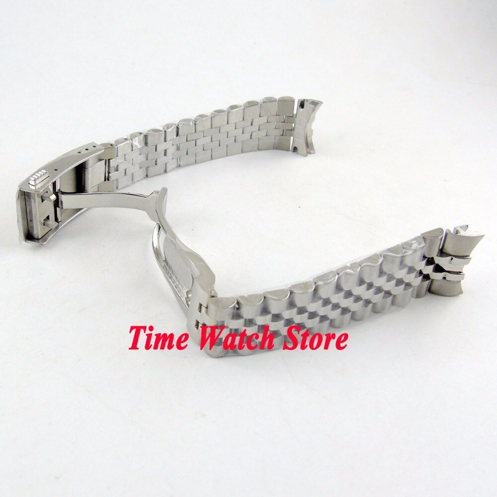 PARNIS Jubilee 20mm width 316L stainless steel watch band watch strap bracelet Fit 40mm SUB men's watch B1