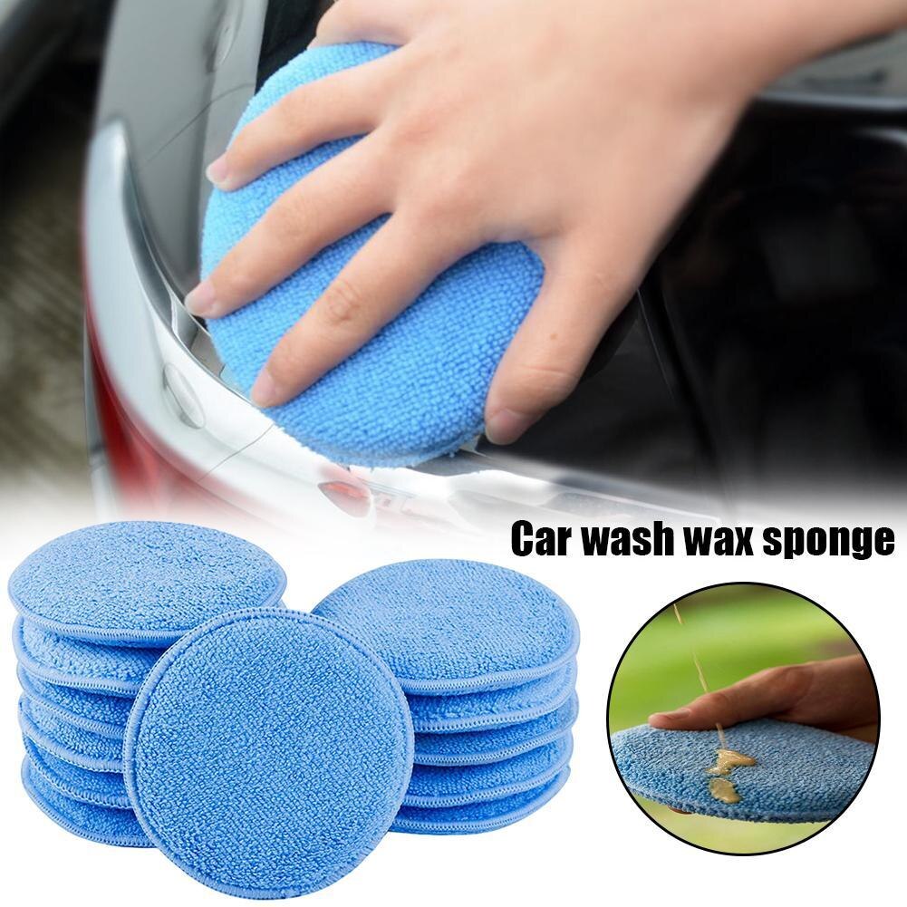12 stk voks polish voks skum svamp applikator puder biler bil glas rent mikrofiber skum svamp polish voks applikator puder