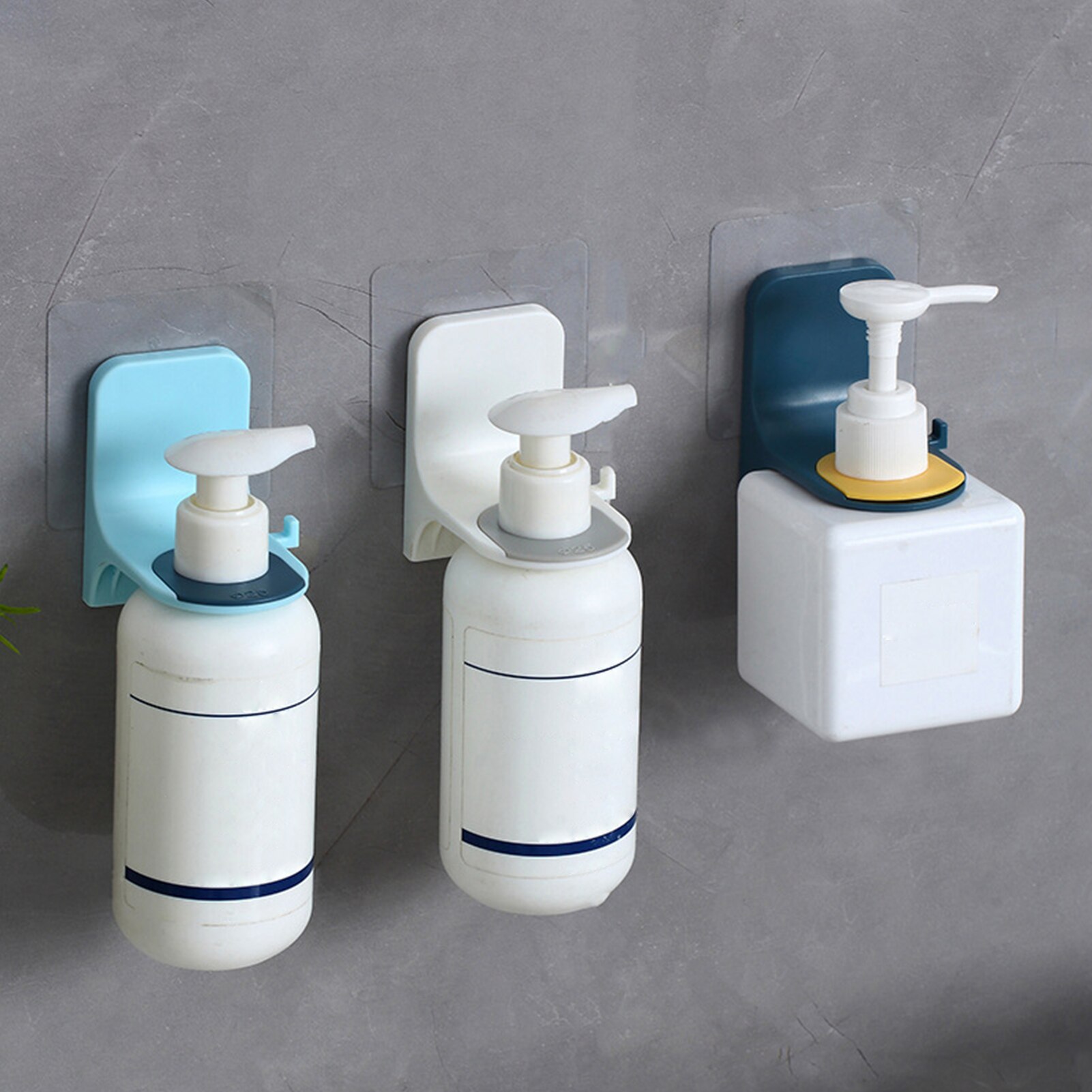 Bottle Holder Hook Self Adhesive Shower Gel Bottle Rack Hook Wall Mounted Shampoo Holder Hook Hanger Hand Washing Hook