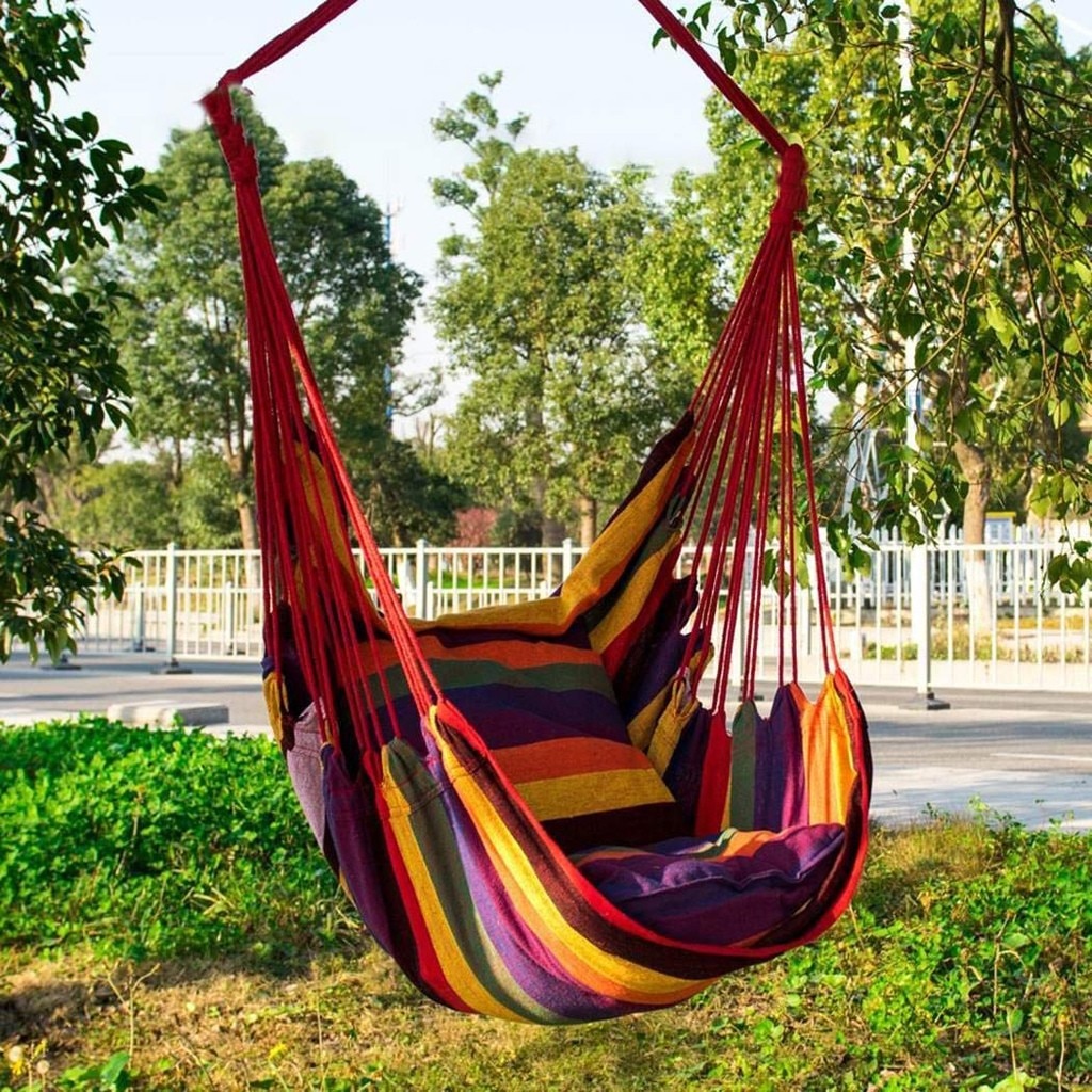 200kg Garden Hang Chair Swinging Indoor Outdoor Furniture Hammock Hanging Rope Chair Swing Chair Seat portable camping seat