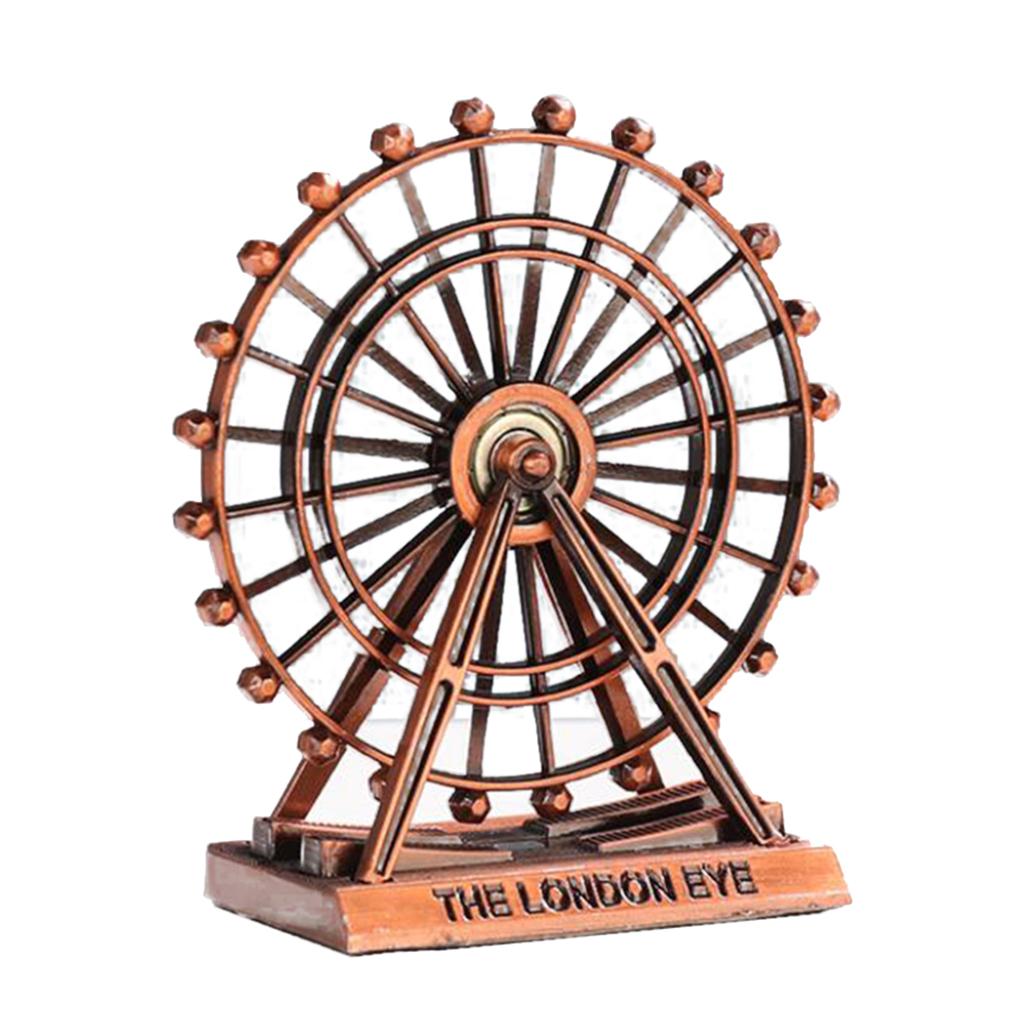 Classic Wheel Construction Set Rotating Ornament Sky Wheel Home Decor: Red Bronze S