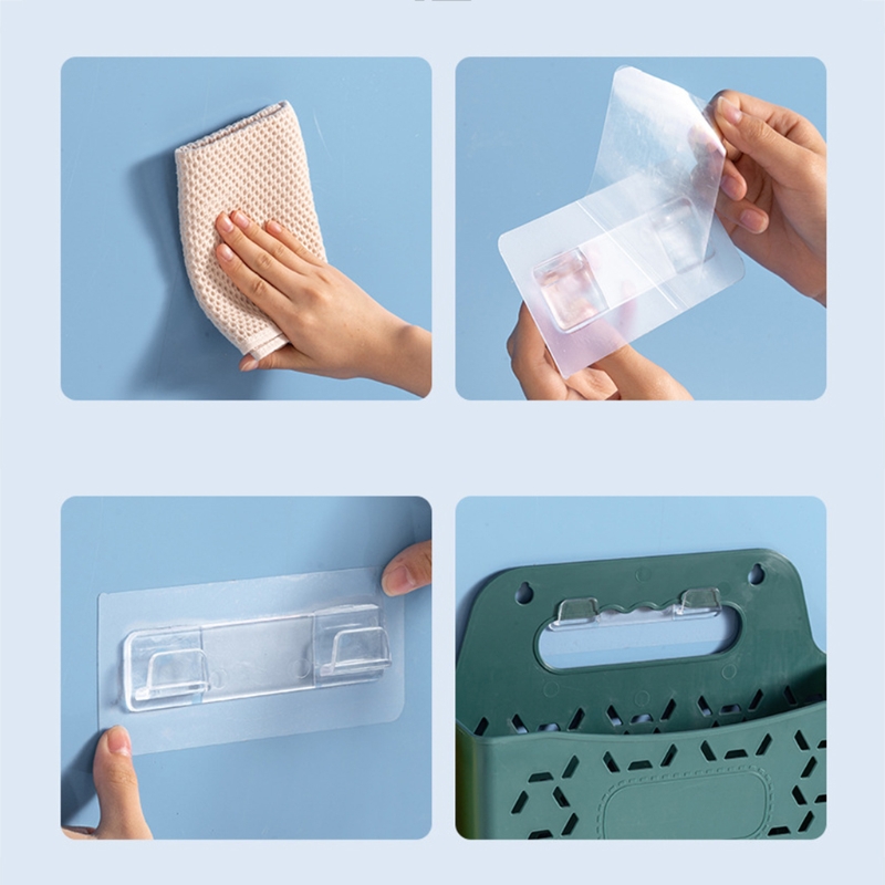 Cesta plegable de plástico para la colada, caja de almacenamiento de plástico con asa para colgar en la pared del baño, 95AA