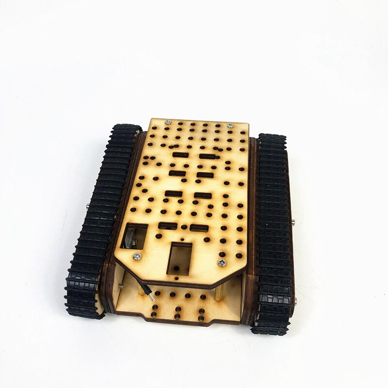 Houten Rupsbanden Tank Chassis Rc Tank Smart Robot Tank Car Chassis Kit Track Crawler Rc Tank Smart Robot Tank Auto chassis Kit
