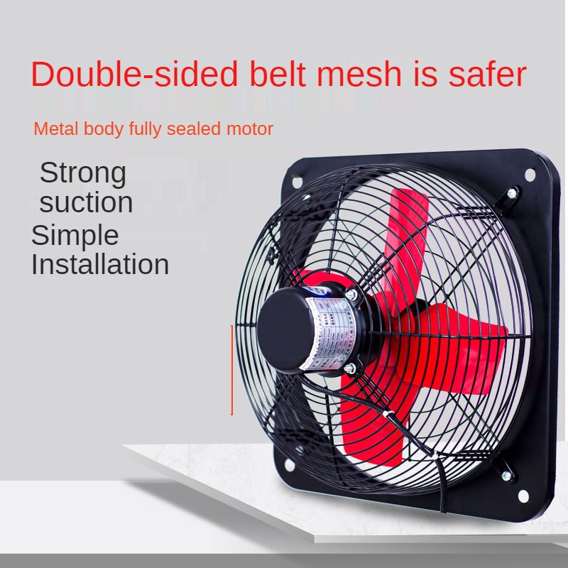 10inch Extractor Exhaust Ventilation Pipe Fan Kitchen Wall Window Stainless Steel Industrial Inline Fan Powerful Industrial Fan