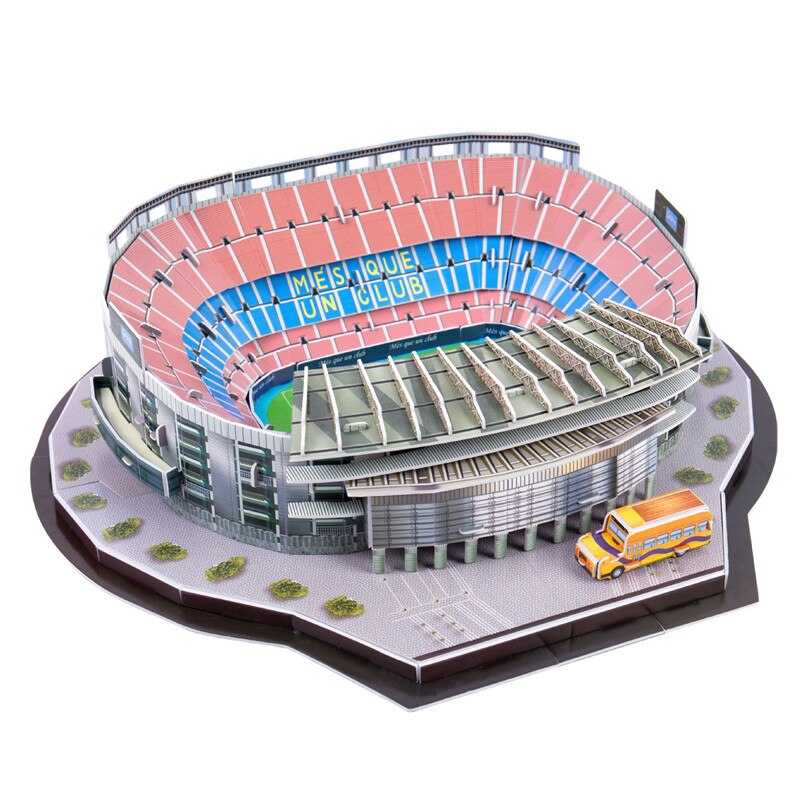 3D Puzzle toys World famous football stadium 16 styles models Camp Nou, Bernabeu,Old Trafford etc. kids diy papercraft models