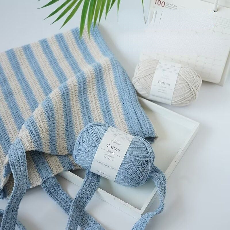 1mm Round Hollow Cotton Yarn Pure Cotton Genuine Cotton Hand Woven Yarn DIY Crochet Bag Crochet Yarn Knitting Thread
