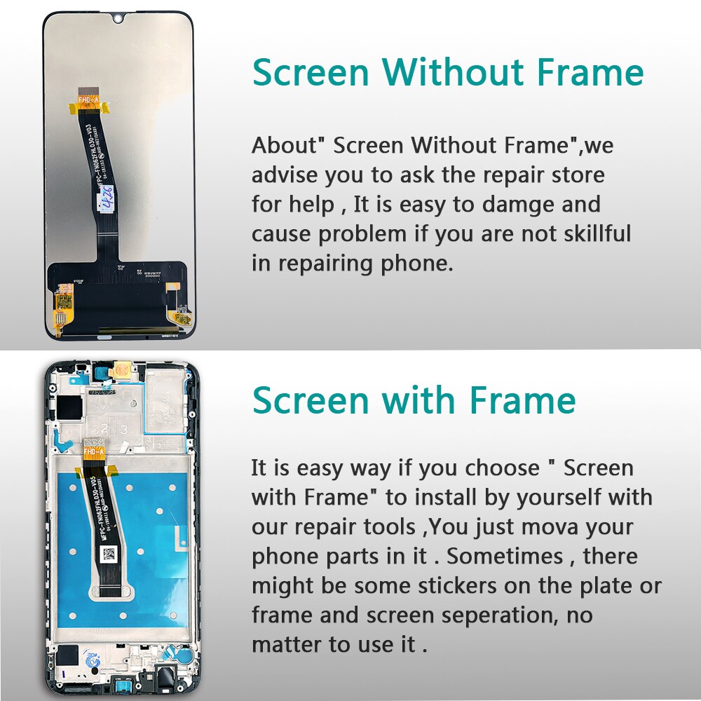 Originele Voor Huawei P Smart POT-LX1 L21 LX3 Lcd Display Oleophobic Coating Touch Screen Digitizer Vergadering Frame