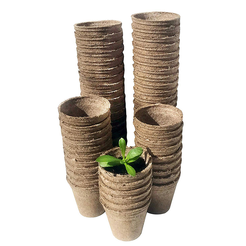 VICTMAX 100Pcs/set 8*8*8cm Paper Pulp Seedling Cup Nursery Pots Biodegradable Flowerpot for Garden Supplies