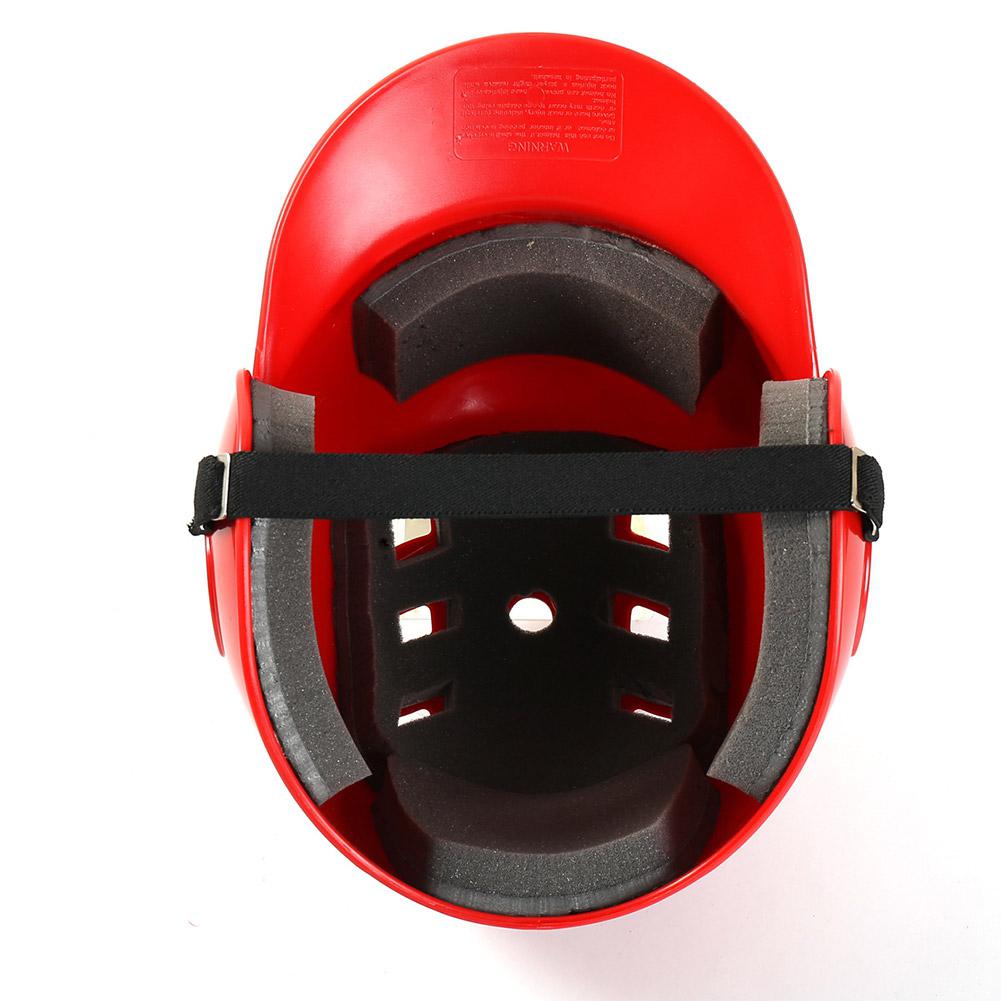 None Unisex Baseball Protect Helmet Breathable Ears Full Protection Baseball Helmet Head Guard outdoor sports Red 55-60 cm
