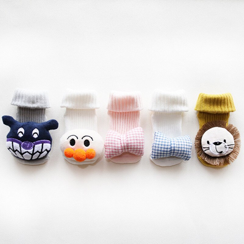 0-3T Baby Warmer Kousen Baby Boy Girl Cotton Cartoon Antislip Peuter Floor Panty Laarzen Vloer slipper Strik Kousen