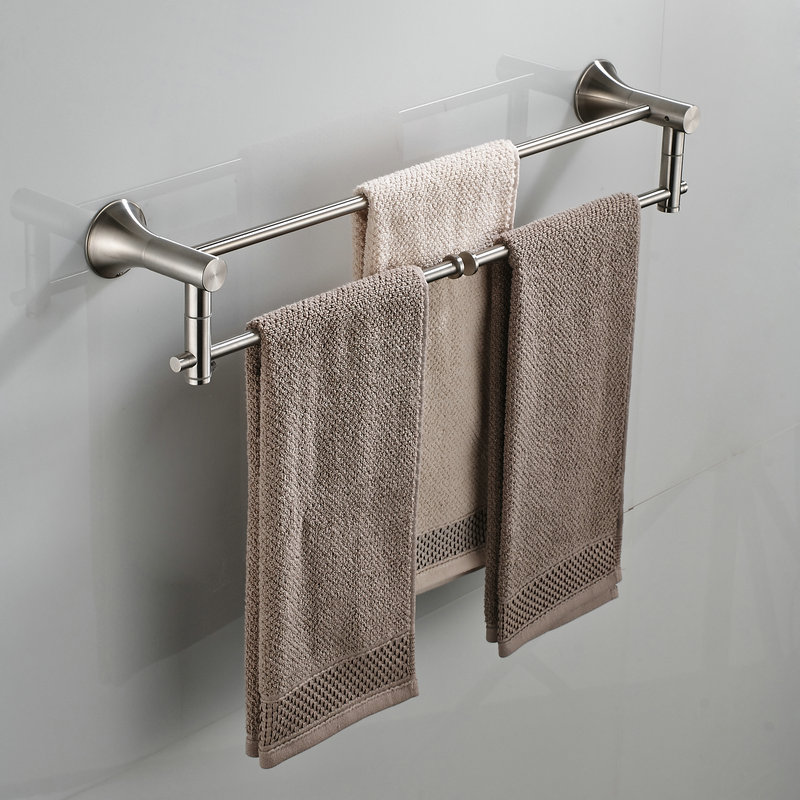 Nickel Brushed Bathroom Folding Wall Mounted Bathr... – Grandado