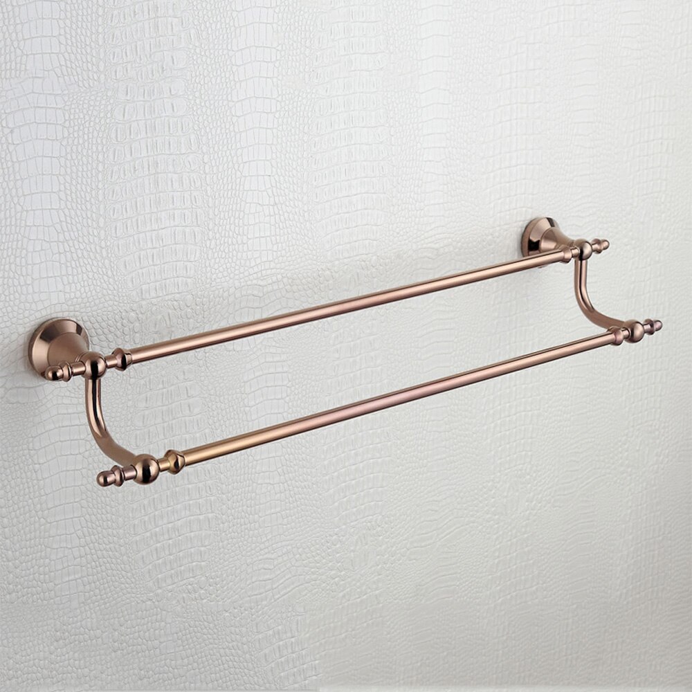 Rose Gold Bathroom Accessories Set Shower Soap Glass Shelf Liquid Dispenser Copper Toilet Brush Towel Holder Bath Room Hardware