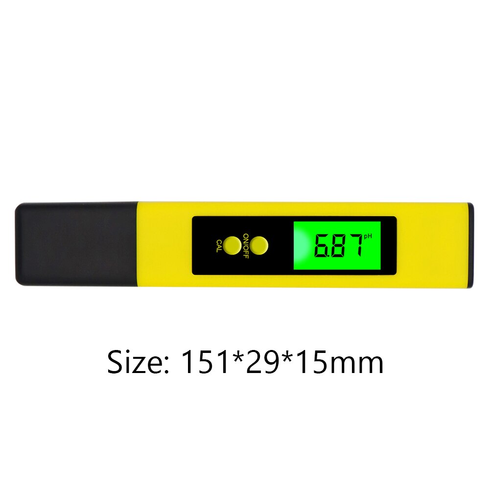 Haute précision Instrument de dureté de l'eau EC TDS testeur Aquarium piscine PH mètre mesure analyse Test d'acidité du sol: YELLOW