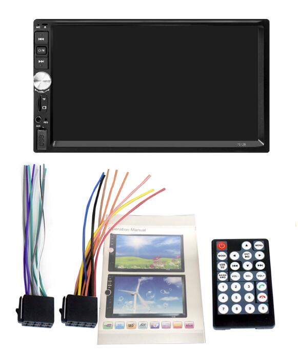Radio con GPS para coche, de 7 pulgadas reproductor Multimedia con pantalla táctil HD, 2 Din, Audio estéreo, MP5, Bluetooth, USB, TF, FM, cámara 7018b 7012: 7012B