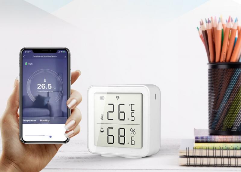 Wifi Temperatuur En Vochtigheid Sensor Smart Home Indoor Intelligente Linkage Temperatuur En Vochtigheid Abnormale Sensor