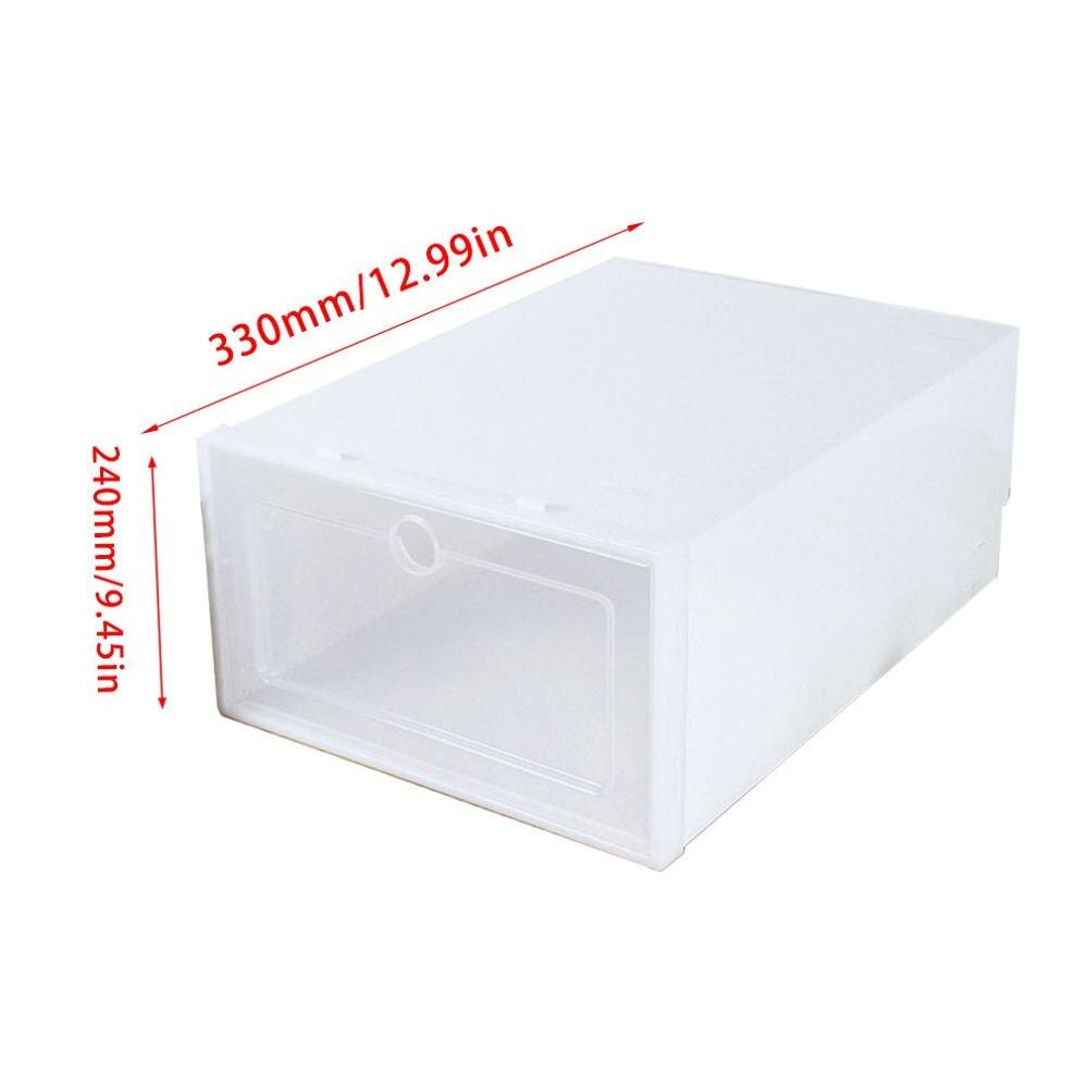 Flip Shoes Box Thickened Transparent Drawer Case Plastic Shoe Boxes Stackable Box Shoe Organizer Shoebox storage Shoe rack