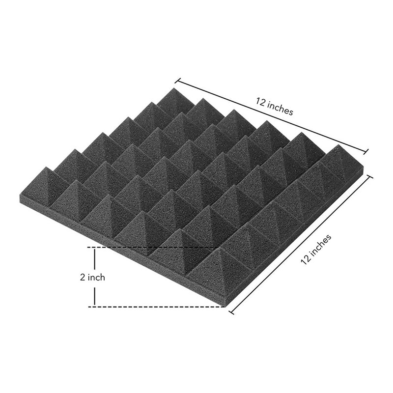 12 pezzi di Pannelli in Schiuma Acustica, studio Cuneo Piastrelle, A prova di fuoco Fonoassorbenti Piramide studio Pannelli di Parete 30x30x5cm