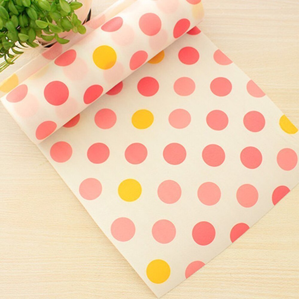 5 Rolls/Set Niet-Zelfklevend Papier Mooie Dot Patroon Lade Opslag Liner voor Lade Tafel Keuken Kasten Pantry