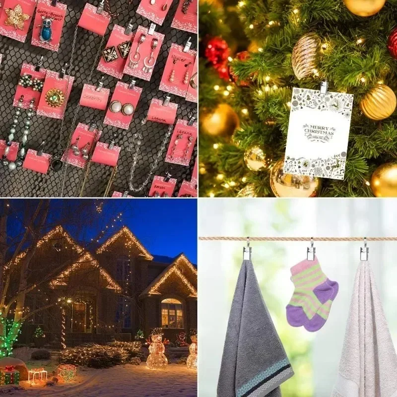 60/10 Stuks Roestvrij Stalen Gordijn Clips Met Haken Zware Opknoping Klemmen Gordijn Haak Clips Voor Huisdecoratie ambachten