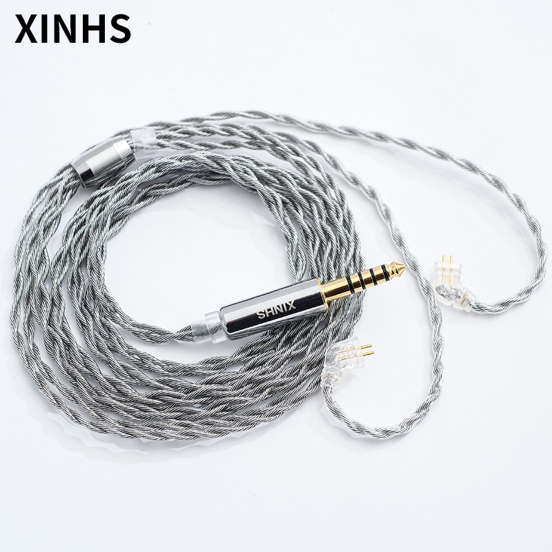 4 rdzenie grafenu ze stopu srebra galwanicznie drut MMCX 0.78mm 2 Pin wymiana słuchawki kabel Audio kabel do aktualizacji