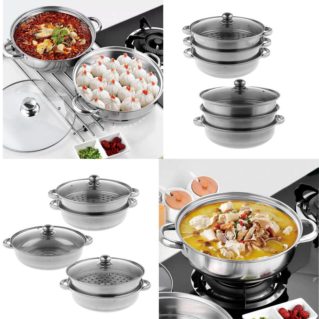 Non Stick Stainless Steel Cookware Set - Pot,Steamers for Stovetop Induction Cooker