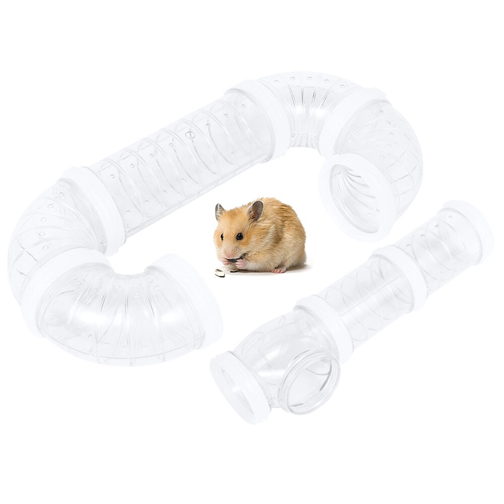 Accessoires de Cage d'exercice de Tube de raccords de Tunnel de Pipeline de bricolage externe de Hamster de jouets pour animaux de compagnie bleu et blanc