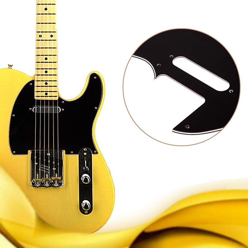 3 Ply Tele Style Electric Guitar Pick Guard Scratch Plate Fit Telecaster Black Guitar Pickguard