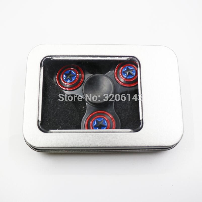 3 Kleur Drie Bladeren Zink Fidget Spinner Hand Spinner Focus Verminderen Autisme Adhd Stress Speelgoed Met Geschenkdoos