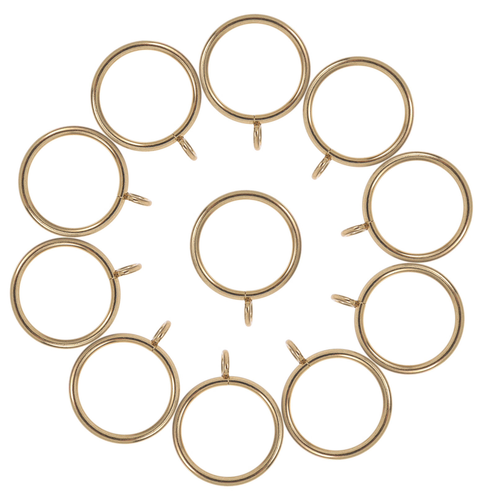 20 Pcs Metal Curtain Hanging Rings Holdbacks Hooks Hangers Brass Curtains Rod Bronze