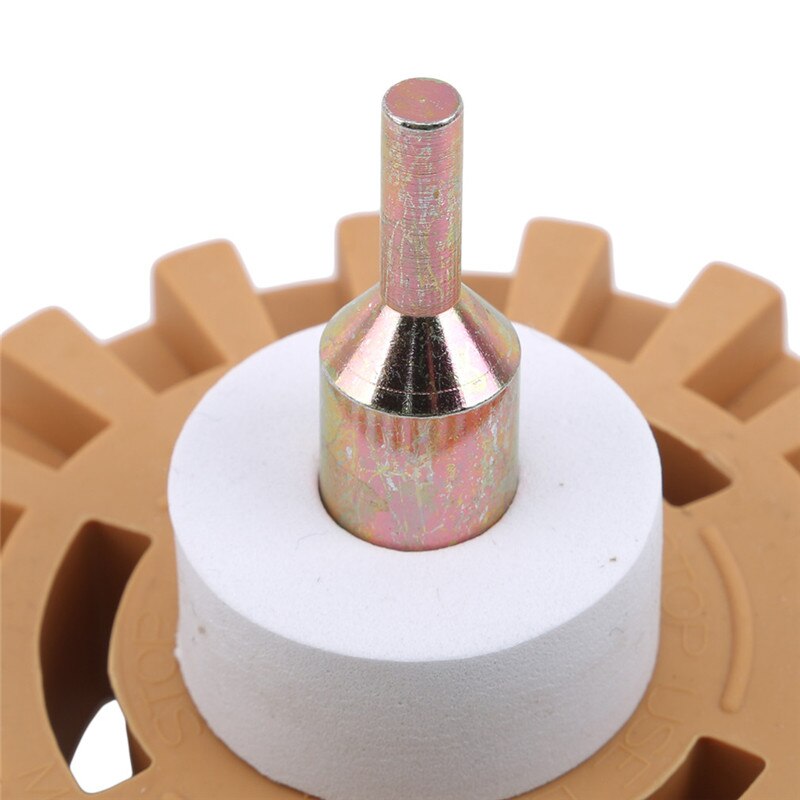 Roue de gomme en caoutchouc pour enlever la colle de voiture autocollant adhésif outil de peinture de réparation automatique disque de dégommage pneumatique