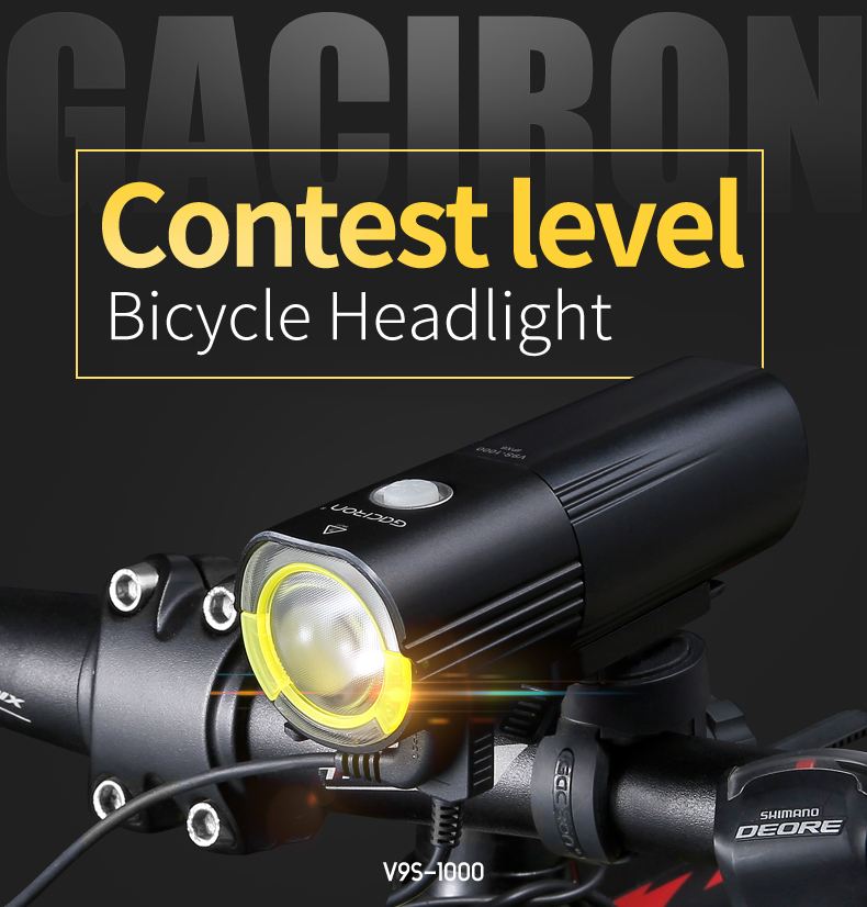 GACIRON Fahrrad Fahrrad Scheinwerfer Wasserdichte 1000 Lumen MTB Radfahren Blitz Licht Vorderseite LED Taschenlampe Energie Bank Fahrrad zubehör
