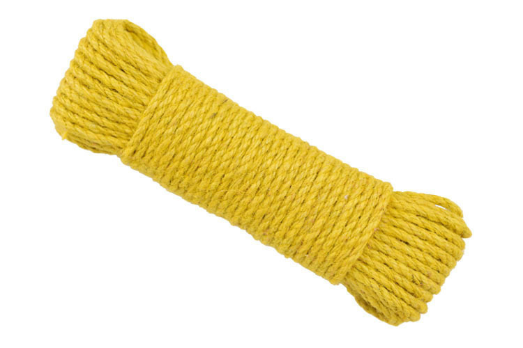 Cuerda de yute de Color Natural de 6mm de ancho, cordón macramé trenzado de cáñamo, artesanal, decoración hecha a mano para rascar mascotas, 20M: yellow 10m