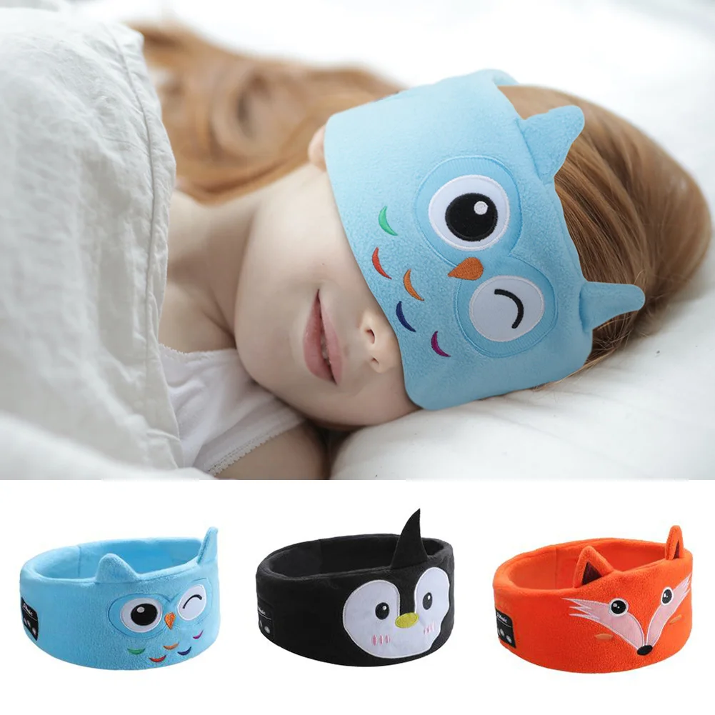 Kid Bluetooth Headphone Sleep Mask Bluetooth 5.0 Stereo Music Player Support Handsfree Soft Music Headband For Children