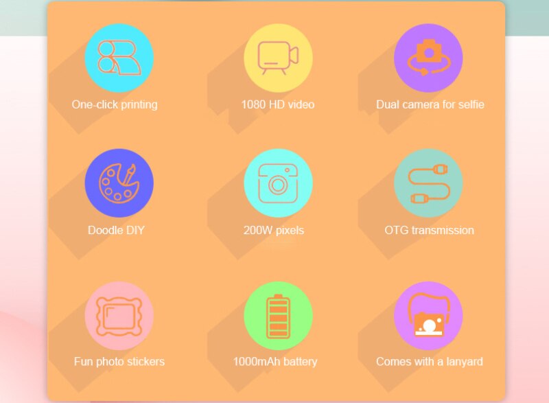 Cámara de impresión instantánea para niños, 16 GB, impresora de fotos de animales para niños, niñas, niños, de cumpleaños, cámara Digital