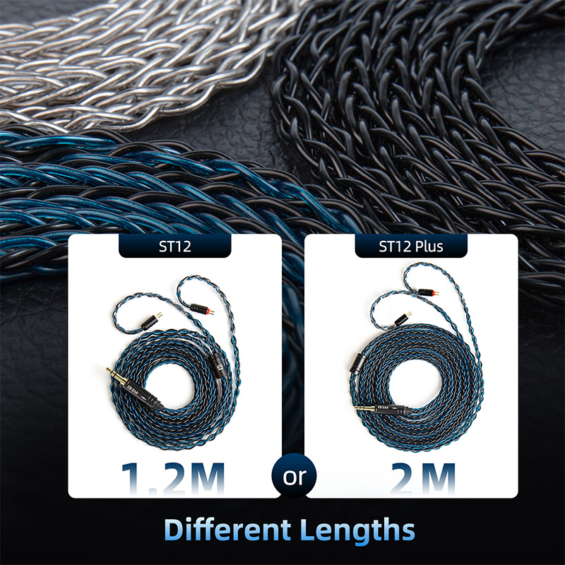 KBEAR ST12 8-core HiFi Oortelefoon 4N OFC verzilverd Verbeterde Kabel 3.5/4.4mm MMCX/0.78mm 2Pin voor Lark Rosefinch KS1