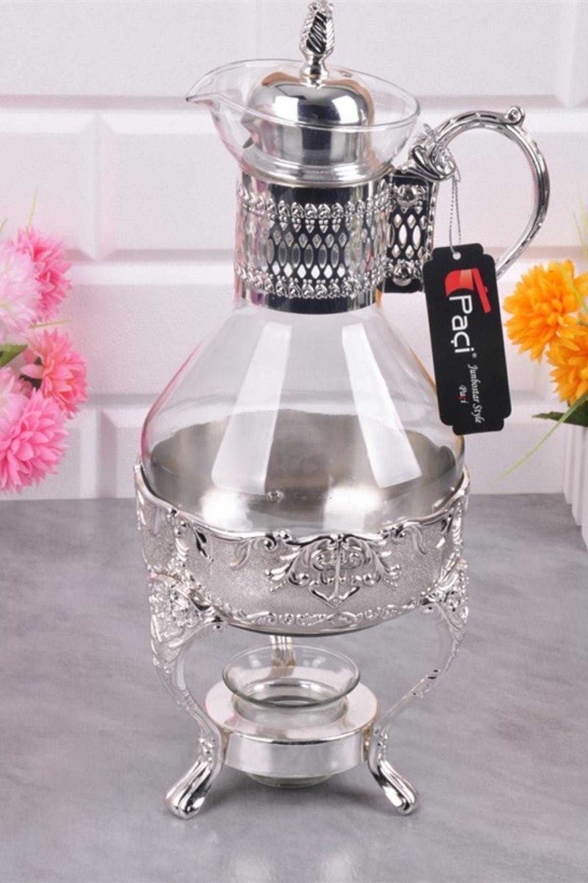 Silver Engraved Bottom Heater Silver Fondue Pot Urn Silver Turkish Tea Arab Ottoman Exotic East Tea Sets